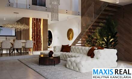 NA PREDAJ: Luxusná 4-izbová rodinná vilka s výhľadom na Malé Karpaty v obci Zvončín 